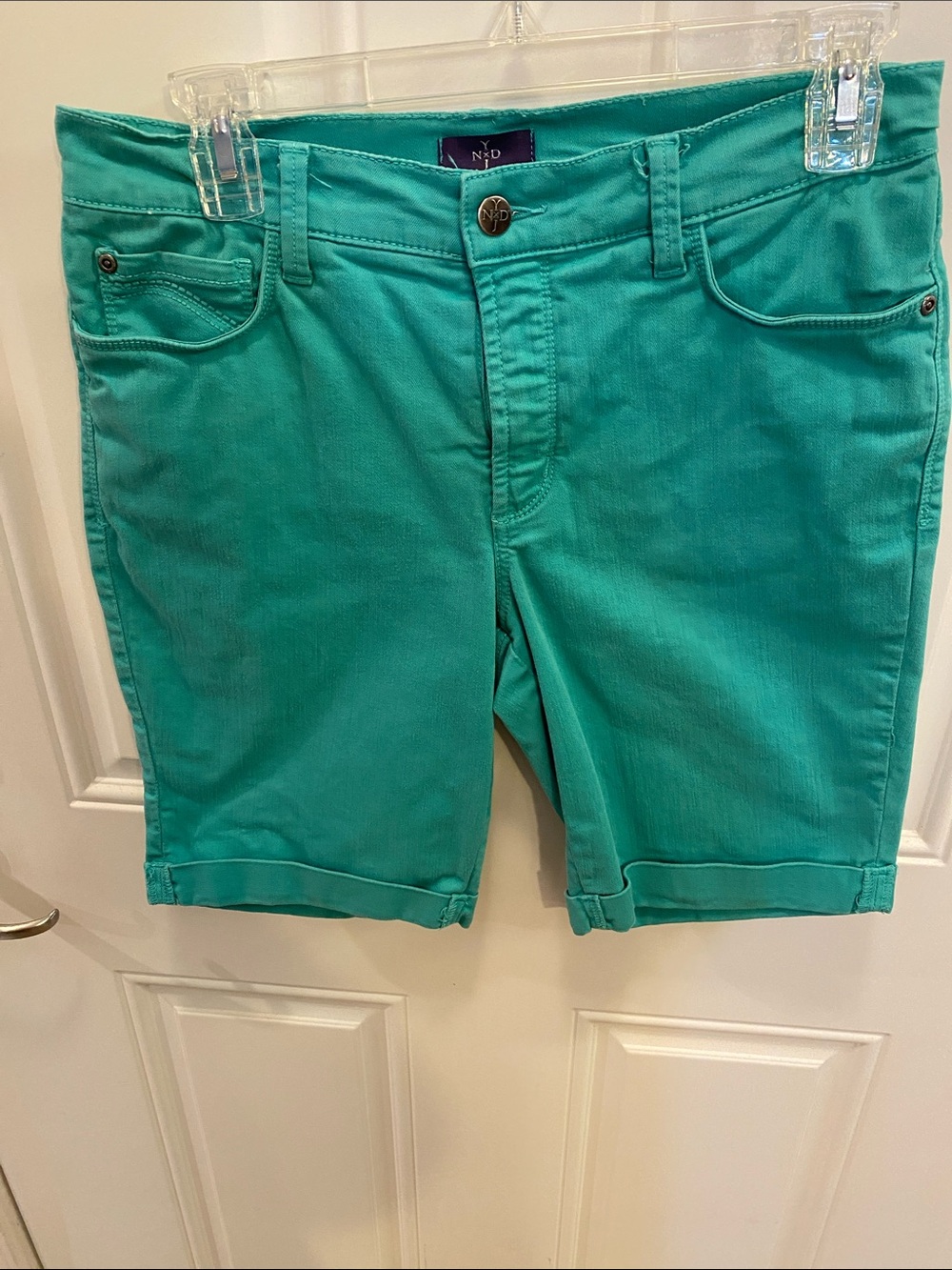 NYDJ Teal Green Bermuda Shorts
